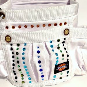 Dickies Bedazzled Painter's 8-Pocket Utility Pouch & Padded Belt EUC